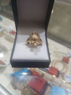 14k Women turtle ring size 9 !!