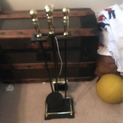 4 Pc Iron Fireplace Tool Set Never Used
