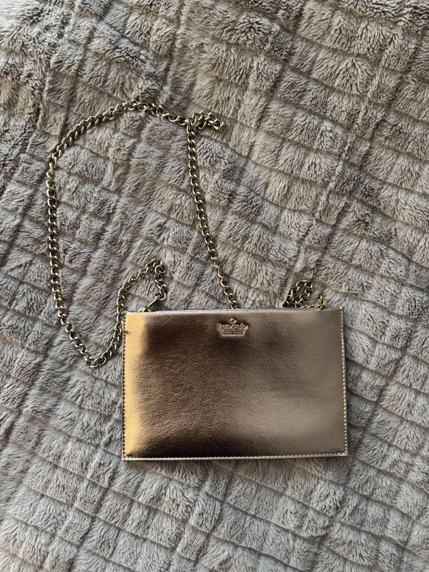 Kate Spade Metallic Clutch with Chain