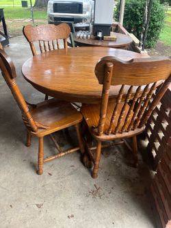 Antique Mid Century Dining Table & Chairs
