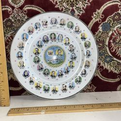 USA Presidential Decorative Plate 1989 Featuring President George Bush