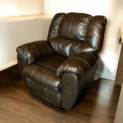 Faux Leather Recliner 