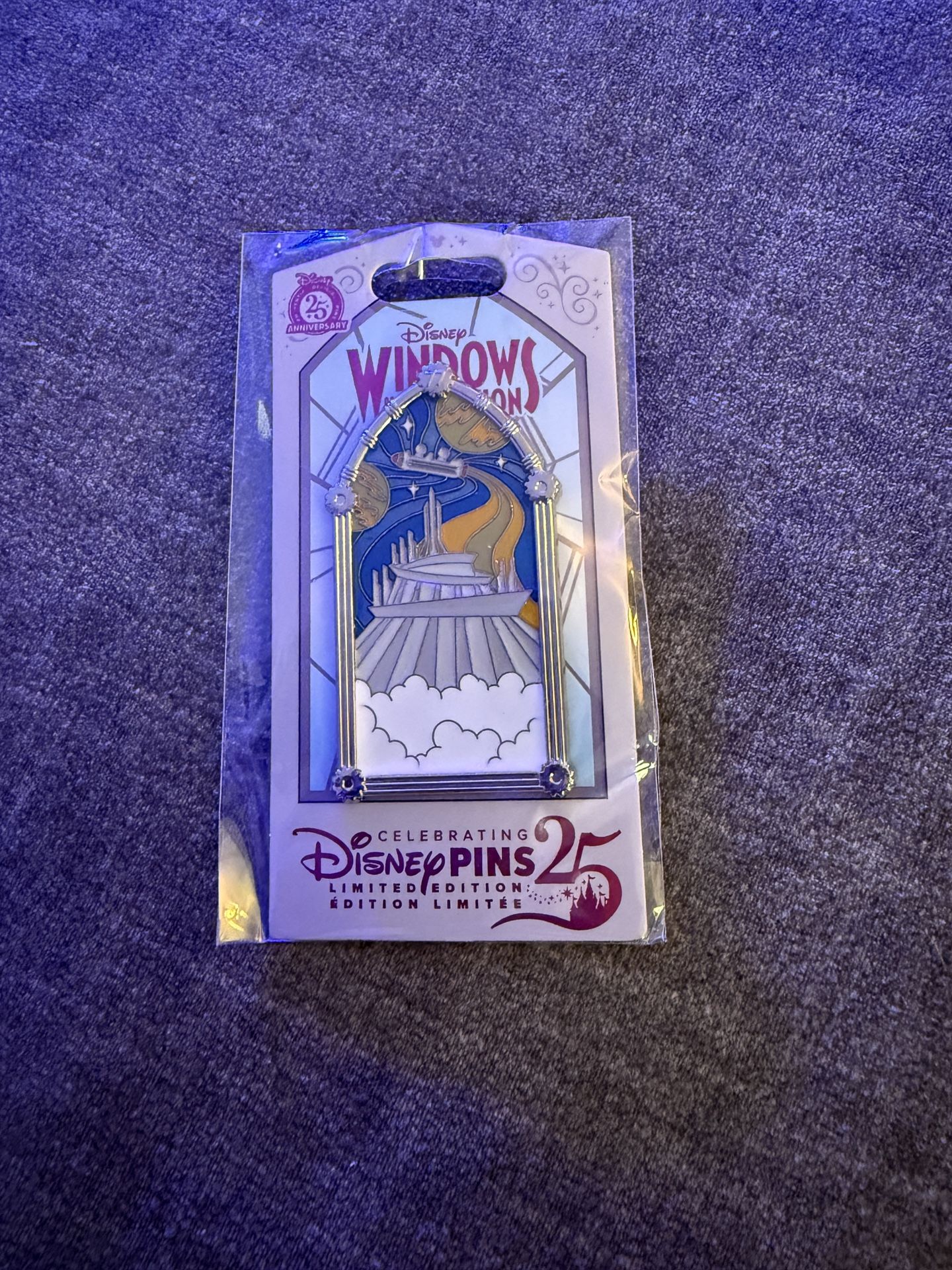 Windows of Attraction Space Mountain Limited Edition LE 1250 Disney Pin May 2025