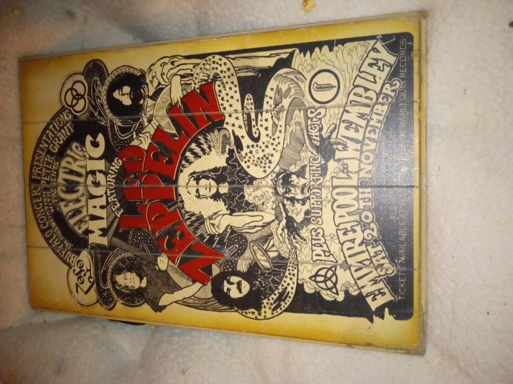 Vintage Led Zeppelin Wooden Plaque 