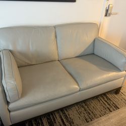 Leather Loveseat Virton 63"