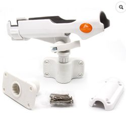 Ozark Trail White Universal Rod Holder hard molded plastic for boats and kayaks Black