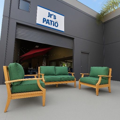 Mila Teak Outdoor Lounge Set – Premium Teak + Sunbrella Upgrade | Jr’s Patio