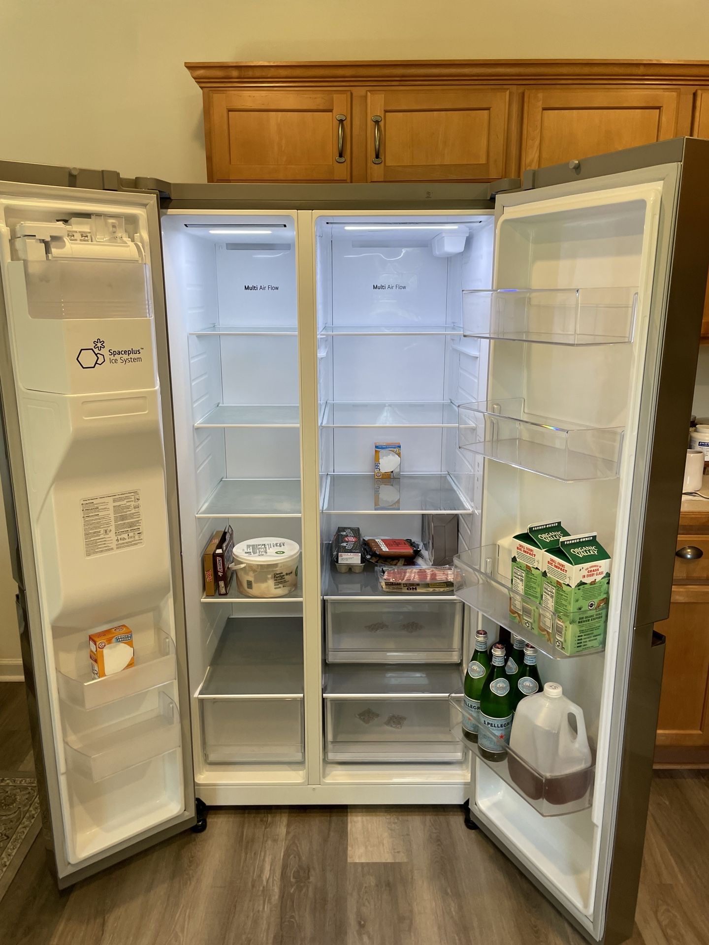 LG - 27.2 Cu. Ft. Side-by-Side Refrigerator with SpacePlus Ice - PrintProof Stainless Steel Model: LRSXS2706S