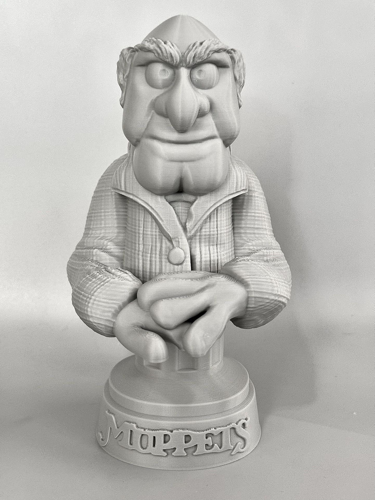 The Muppets Show Statler Bust 3D Printed Figure – 7.2” Collectible Display Model