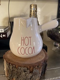 Rae Dunn Hot COCOA pot RED WRITING