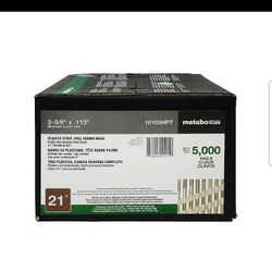 Fasteners / Metabo 10103HPT 2-3/8″ x .113″ Ring Shank 21 Degree Plastic Strip Framing Nails (5,000-Pack)
