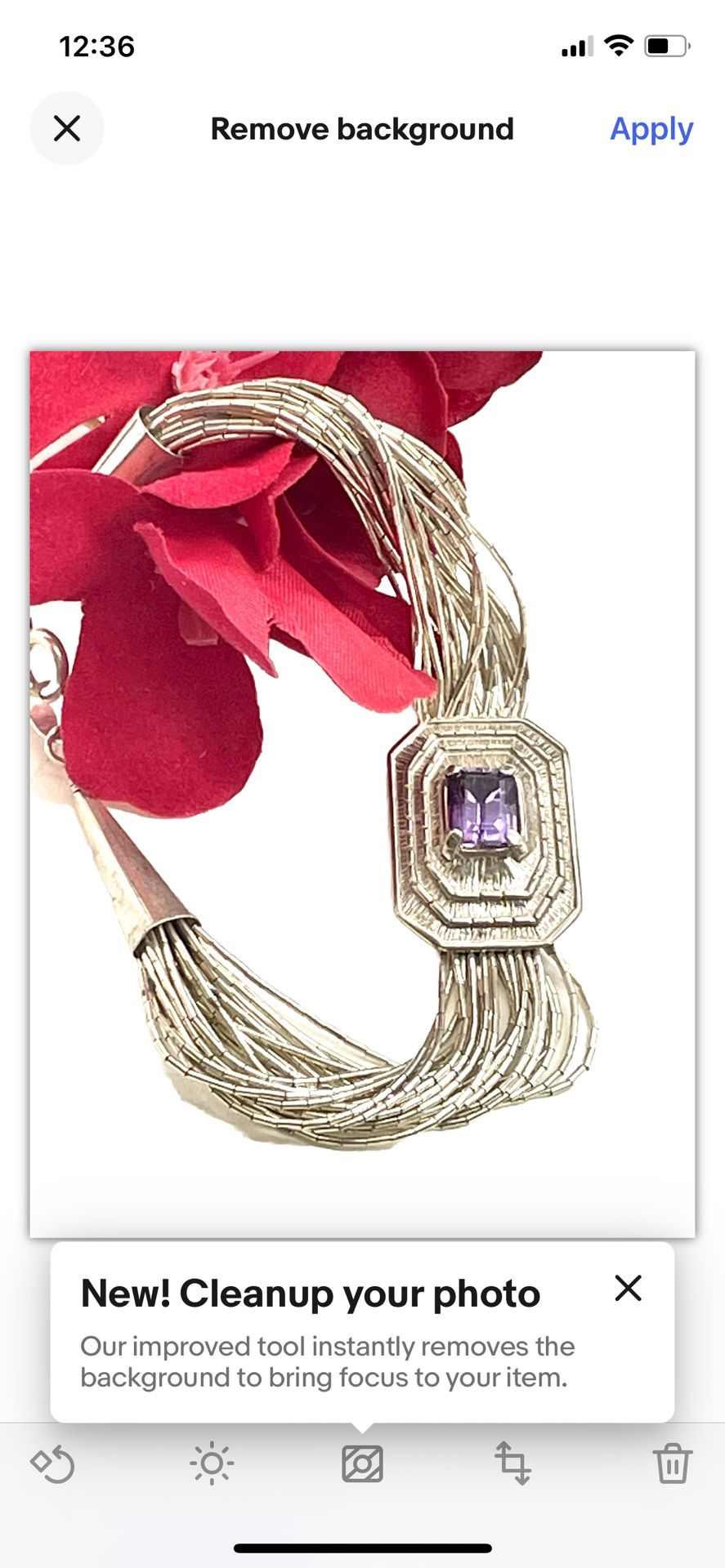 Carolyn Pollack Sterling Amethyst Bracelet