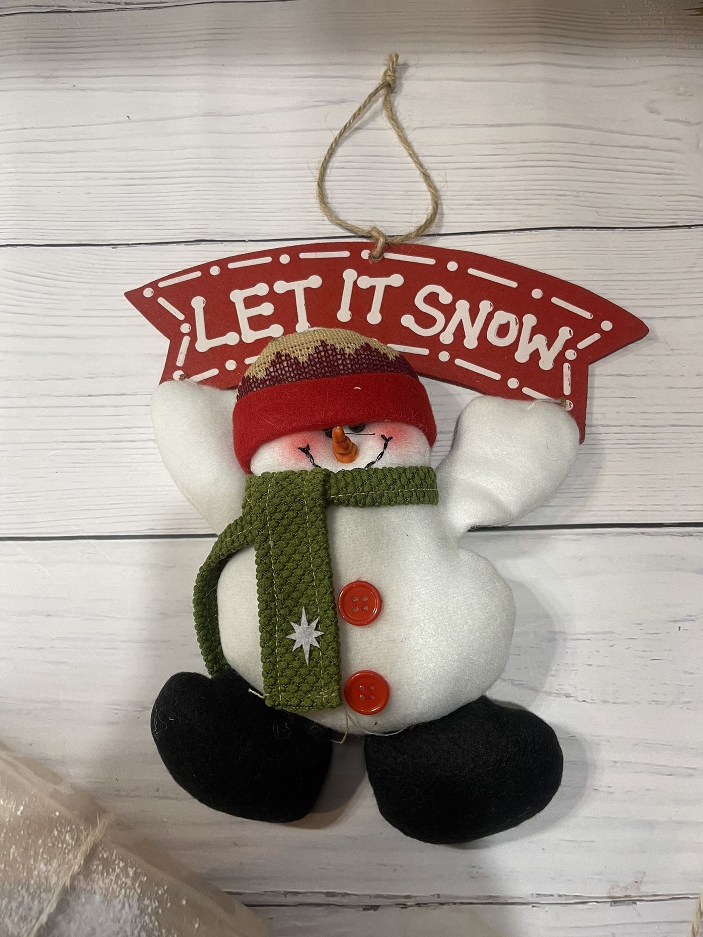 Christmas Decorations Hanging Snowman Let it Snow