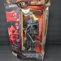 Vintage 2003 McFarlane Terminator 3 T-850 12" Figure with Sound - In Box