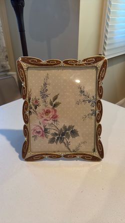 Heavy Metal Enamel & Rhinestone picture frame 8” x 10” photo