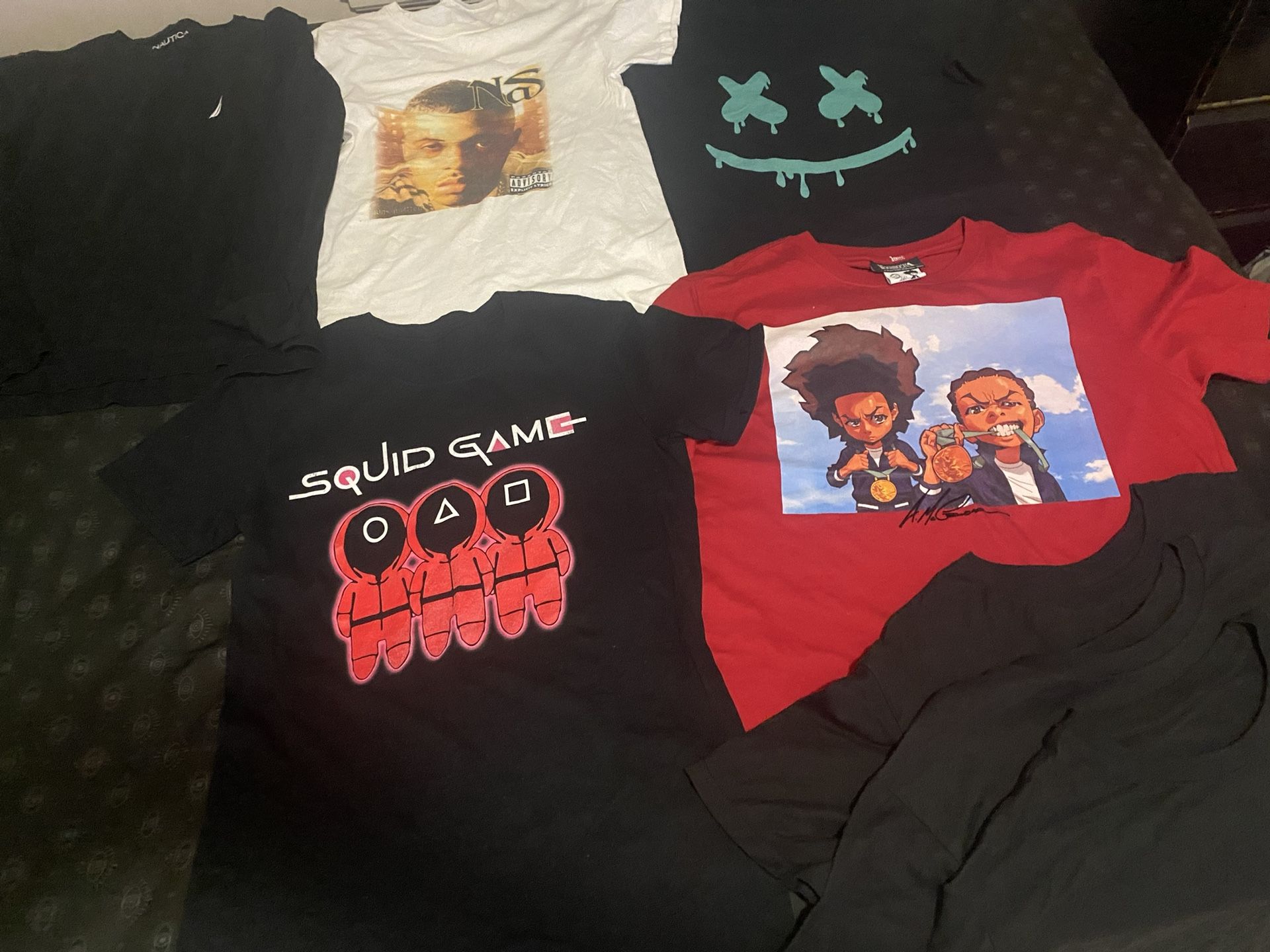 7 T-shirts Men’s Size Small & 1 Nautica Longsleeve
