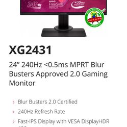 XG2431 24” 240hz Monitor 