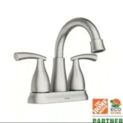 MOEN Essie 2-Handle 4 in. Centerset Bathroom Faucet in Spot Resist Brushed Nickel