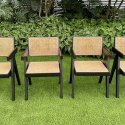 Jeanneret Reproduction Floating Back Chairs (Set Of 4)