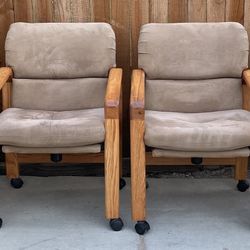 Table with Rolling Chairs 