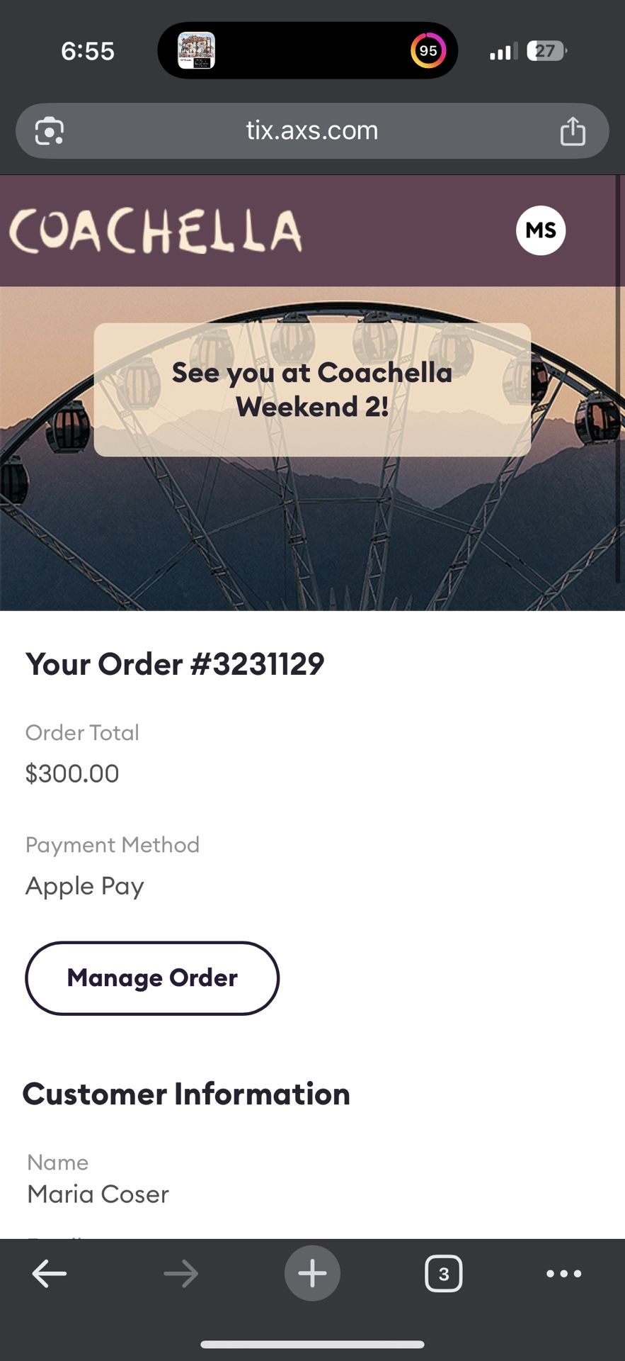 2 Coachella VIP Weekend 2 Tickets