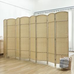 Folding Room Divider Screen 8 Panel 5.6 ' Tall Privacy Screen