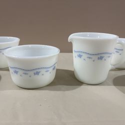Pyrex Morning Blue Flowers ( 6 Items )
