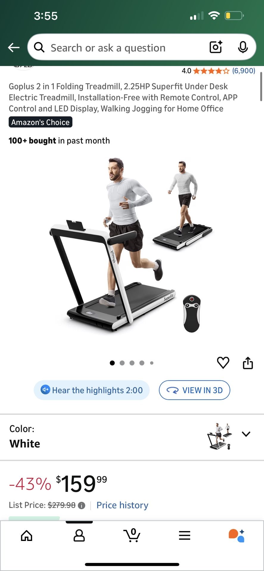 2 in 1 Folding Treadmill