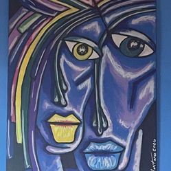 Painting Artwork Original Acrylic On Canvas Framed