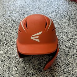 Orange Easton Jr Baseball Helmet With Jaw Guard 