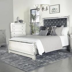 Four Piece Queen Bedroom Set Queen Bed Frame Dresser And Nightstand New Arrival