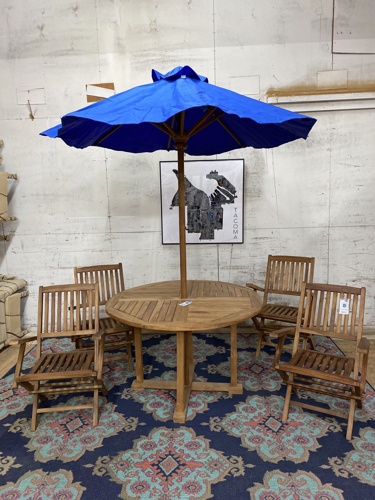 8-piece Teak Patio Dining Set (new)