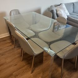 Dining Table With 6 Chairs + Console Table