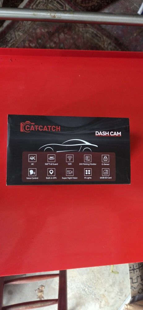 4K 360Β° Dash Cam w/ GPS, WiFi, Night Vision, Voice Control + FREE 64GB SD β NEW!