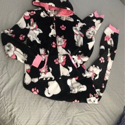 Disney Aristocats Marie fleece pajama one piece size small