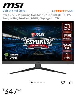 Msi 27” inches Gaming Monitor 144hz high refresh competitive