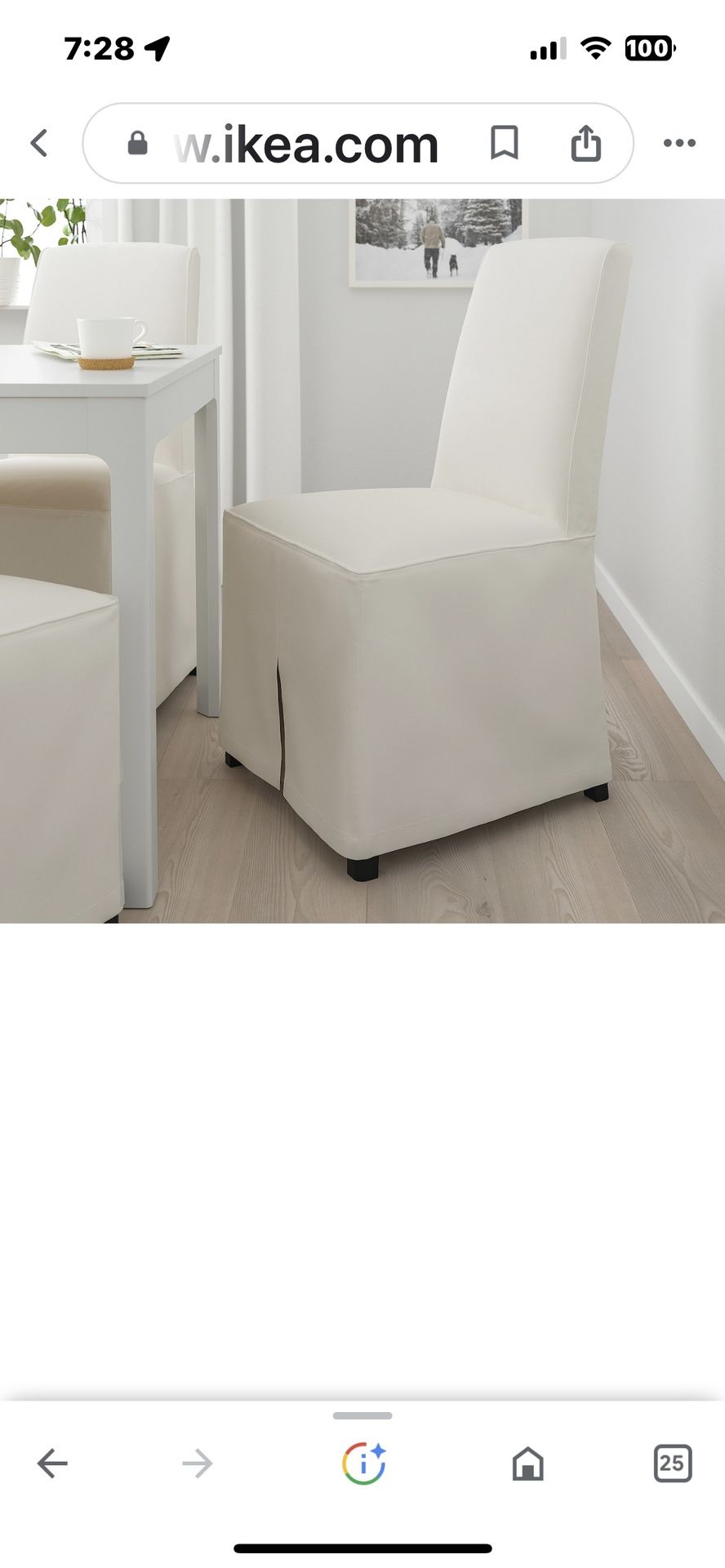 Two  New IKEA Bergmund Chair Covers 