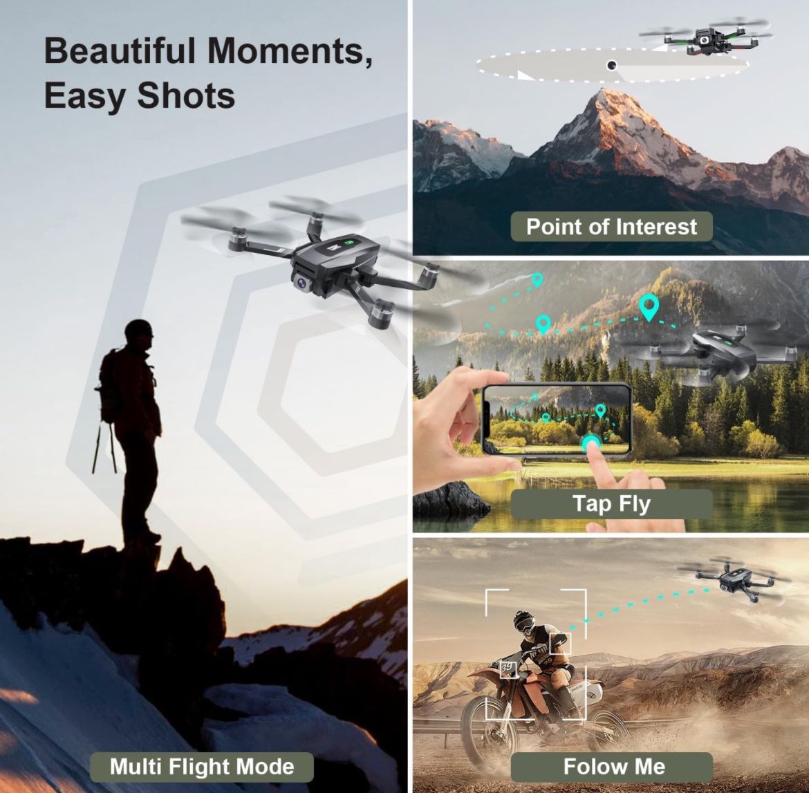 Foldable GPS Drone with 4K UHD Camera for Beginner