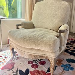 Vintage French, Down Filled, Arm Chair 