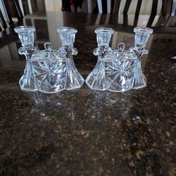 Vintage 1960 Anchor Hocking Candle Holders