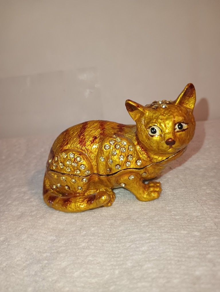 Cat Trinket Box (Metal)