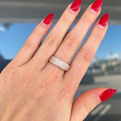 LADIES  ROSE GOLD 50 DIAMOND 14K SOLID 4.5G RING