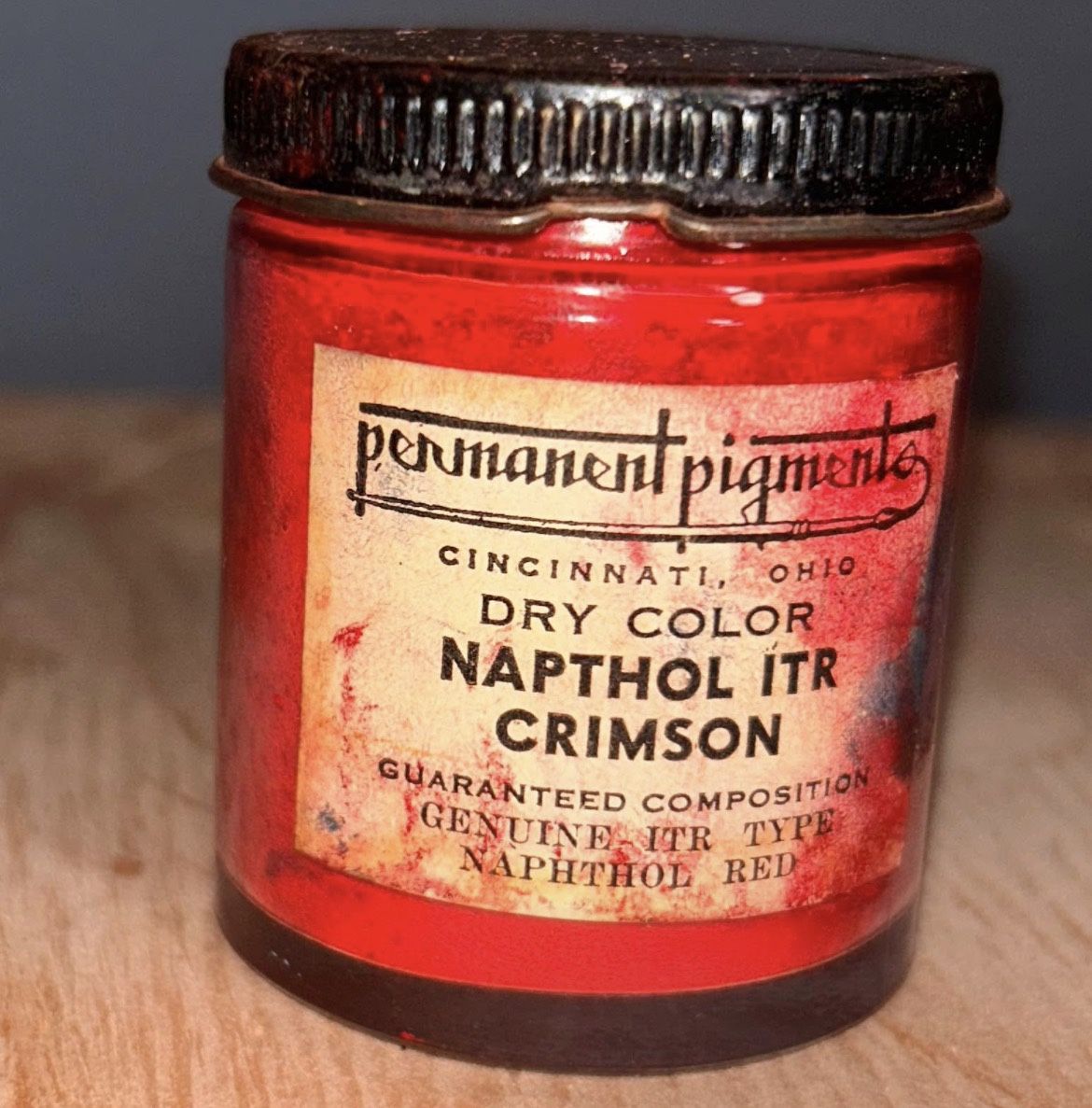 Vintage “Permanent Pigments” Napthol ITR Crimson