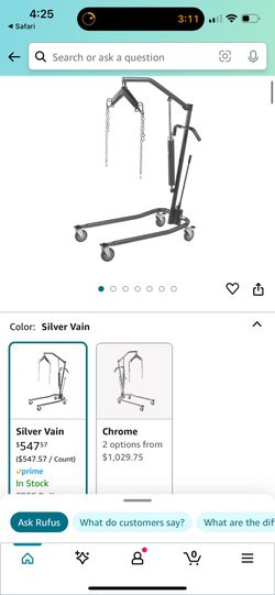 Drive Medical 13023SV Handicap Hydraulic Lift, Silver Vein 5 Inch