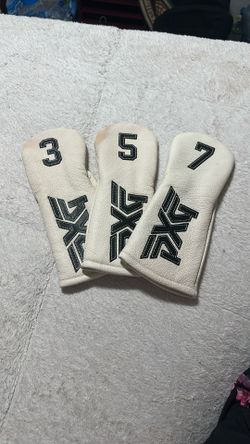 PXG White Fairway Wood Leather Head Covers