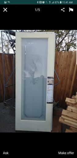 HARVEST FROSTED GLASS DESIGN DOOR for Sale in Beaumont CA OfferUp