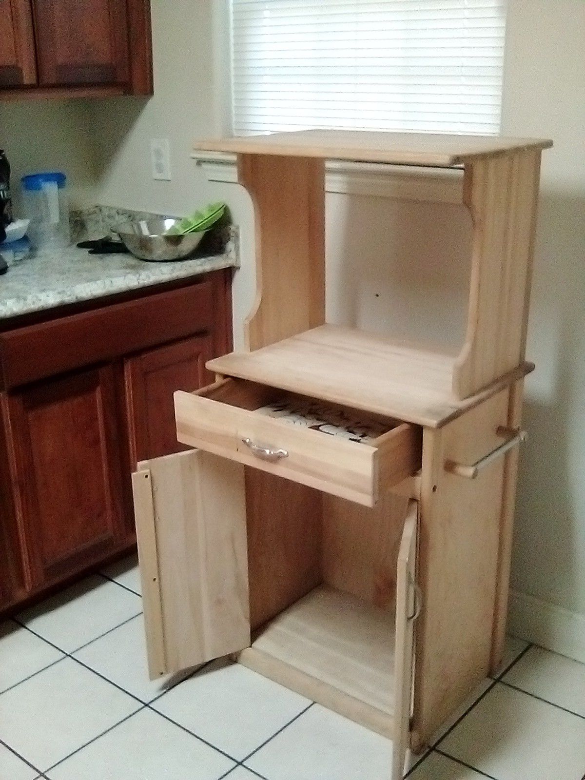 Kitchen microwave stand cabinet