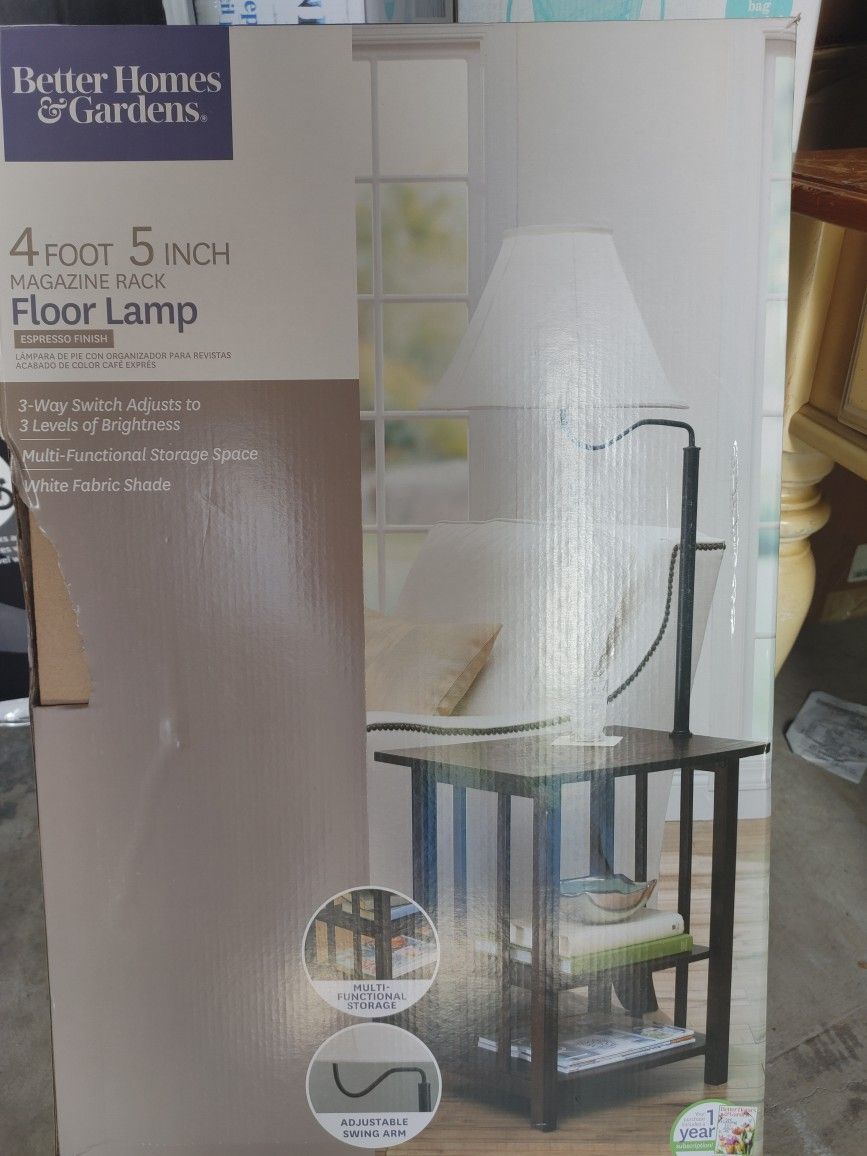 Floor Lamp With Magazine Rack