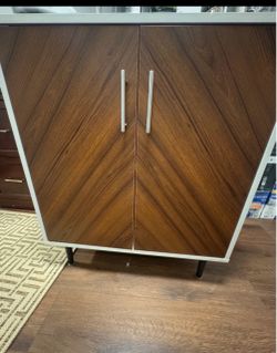 Mid-Century Modern Two-Door Storage Cabinet