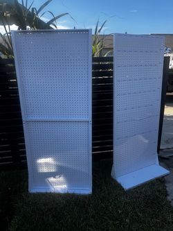 Metal pegboards displays stand